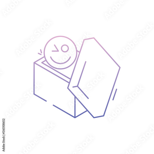 Joke Box Icon vector