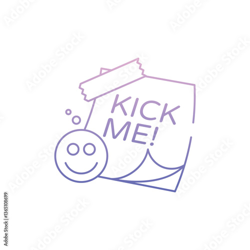 Kick Me Icon vector