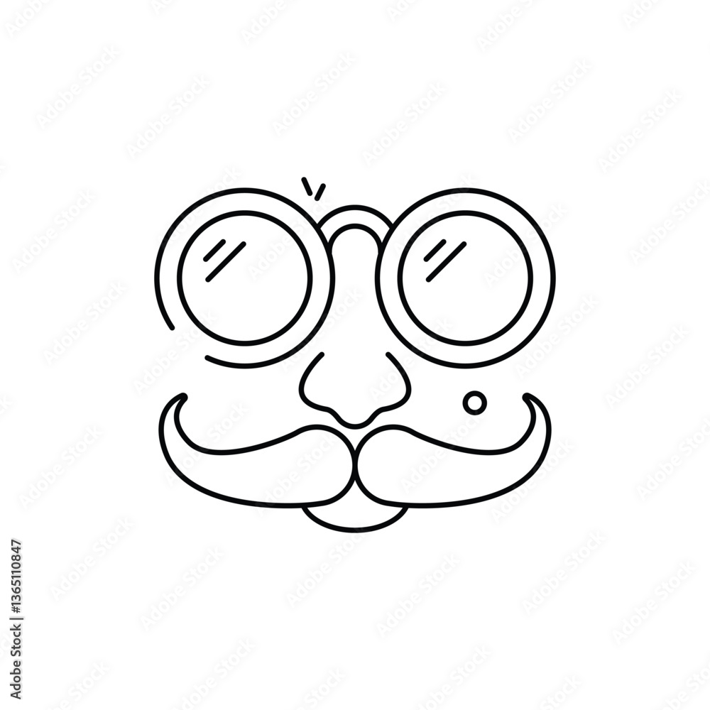 Disguise Mask Icon vector Disguise Mask Icon vector