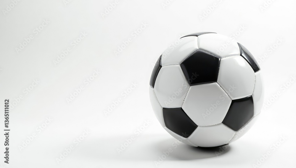 Fototapeta premium Studio shot of a pristine white football against pure white background , template, mockup
