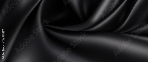 Black color silk fabric Abstract background