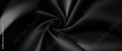 Black color silk fabric Abstract background