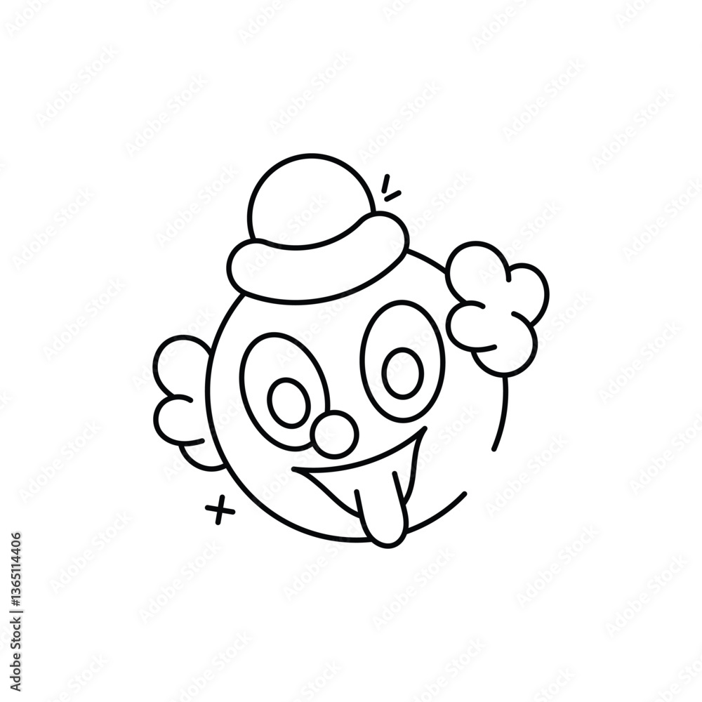Obraz premium Clown Smile Icon vector
