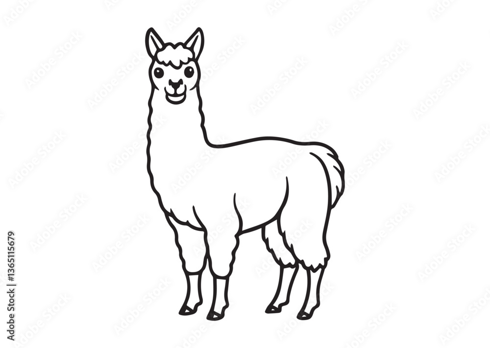 Alpaca silhouette vector Alpaca silhouette vector