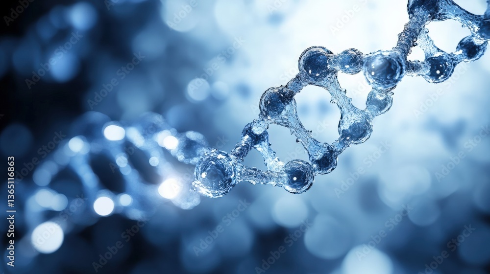 DNA Double Helix Structure Scientific Visualization