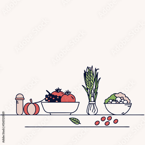 Food and Drink Organic Editorial Vector SVG Illustration