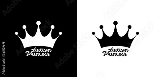 Autism princess - digital high quality print ready cut file