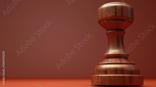 Detailed Wooden Stamp on a Simple Background Perfect for Branding, Design, or Legal Themes