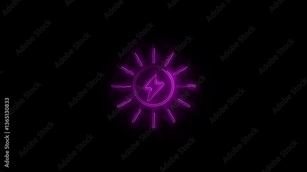 Sun Energy animated line icon.animation of the sun with rays.Sun with lightning symbol.Thunder bolt. Lighting strike .Summer warm weather concept Sun Energy animated line icon.animation of the sun with rays.Sun with lightning symbol.Thunder bolt. Lighting strike .Summer warm weather concept