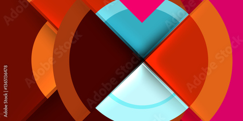 Target circle geometric abstract shapes. Vector Illustration For Wallpaper, Banner, Background, Card, Book Illustration, landing page