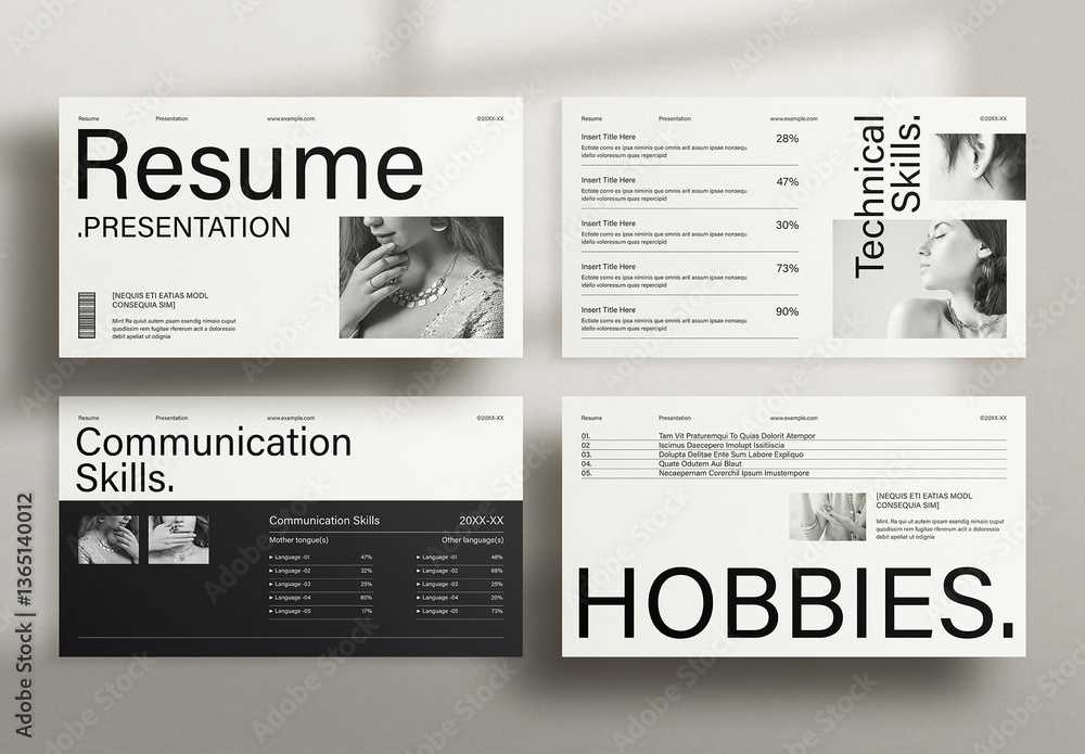 Resume Presenttaion Template Stock Template | Adobe Stock