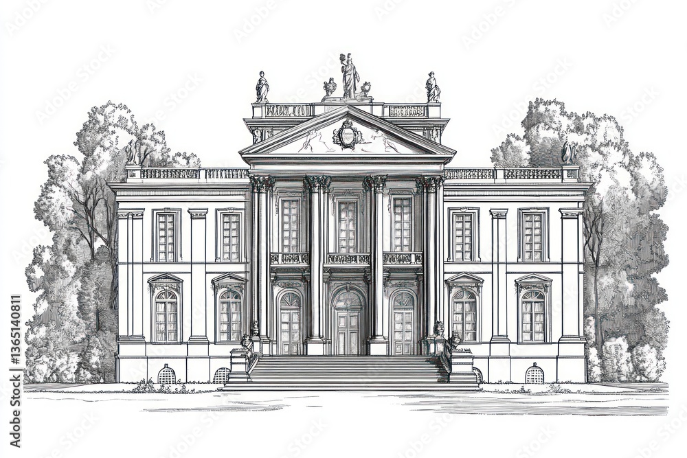 Palace drawing architectural architecture. Palace drawing architectural architecture.