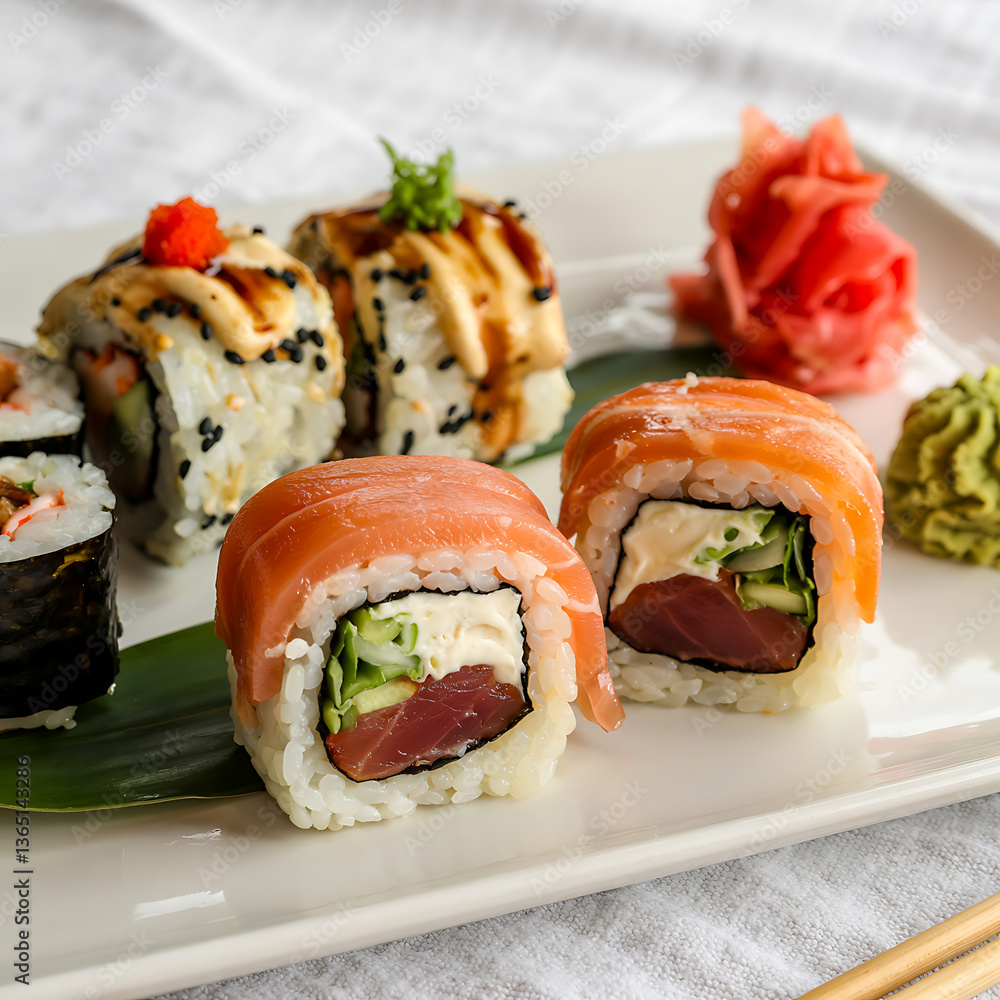 sushi on a plate 10 sushi on a plate 10