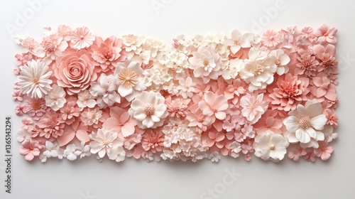 Pastel pink and white flower arrangement