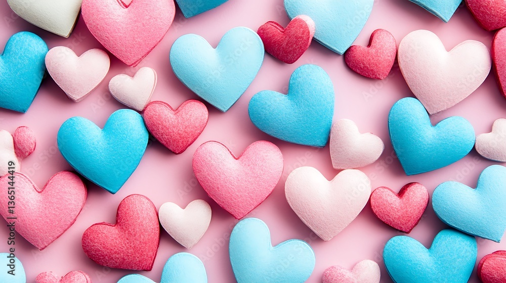 Pastel Hearts Pink Background. Pastel Hearts Pink Background.