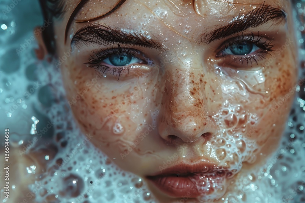 Fototapeta premium Facial Skincare Routine for Healthy and Radiant Skin