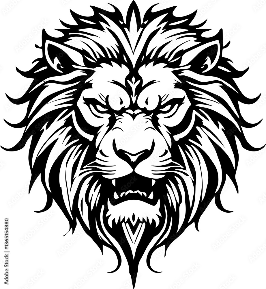 Obraz premium Lion head mascot vector illustration with a wild and powerful feline design