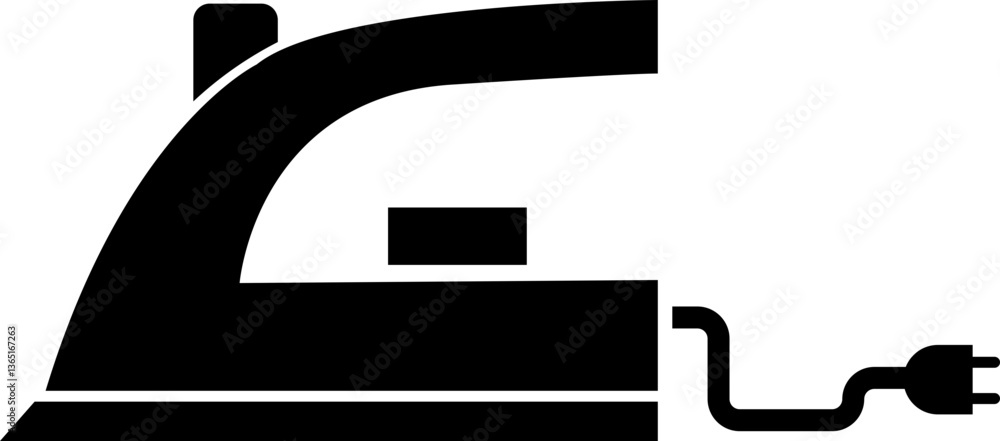 Obraz premium Iron icon. Isometric vector of smoothing-iron for web and app design isolated on transparent background. Home appliance, Steam generator ironing laundry symbol heat clothe iron.