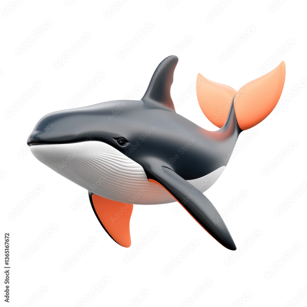 Obraz premium Dolphin playful action in ocean water marine life vibrant environment