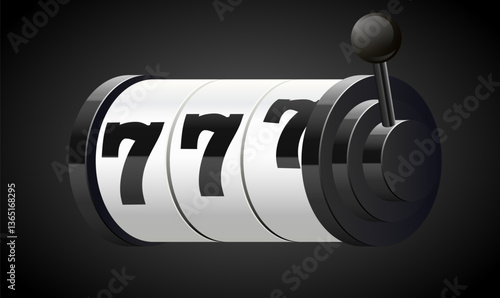 Slot machine wins the jackpot. 777 Big win concept. Casino jackpot.
