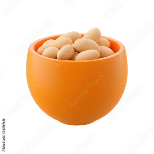 Vibrant kitchen photography of almonds in a healthy snack bowl