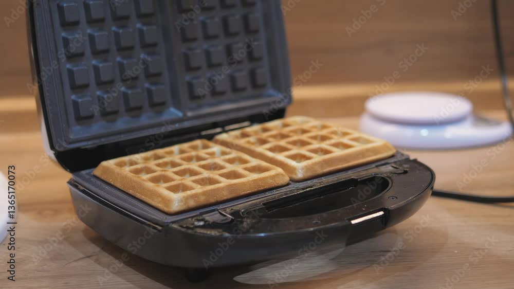 Cooking waffles on the grill Cooking waffles on the grill