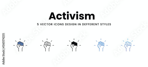 Activism  vector icons set stock illustration