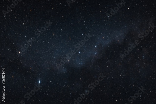 Wide star field with constellations in night sky
