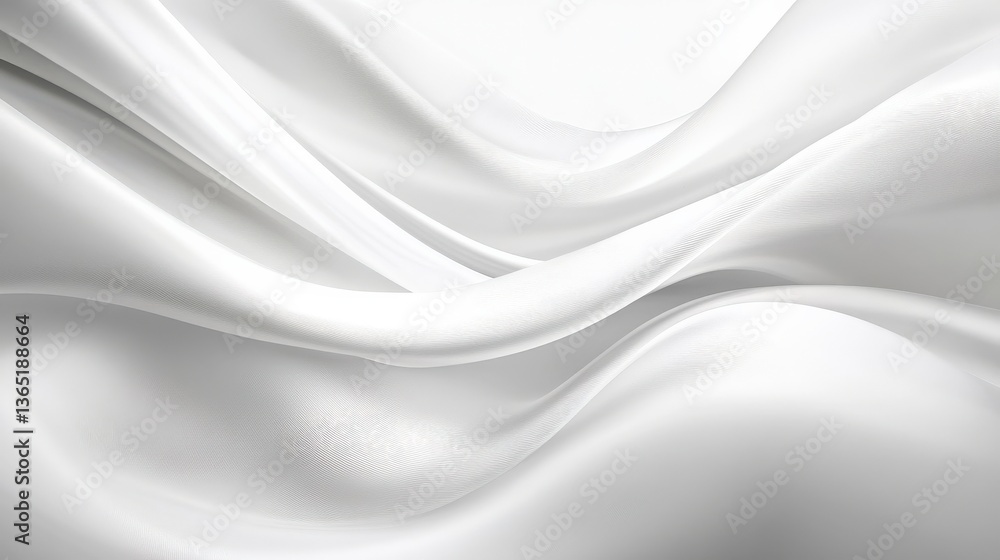 Fototapeta premium Elegant White Silk Fabric Texture