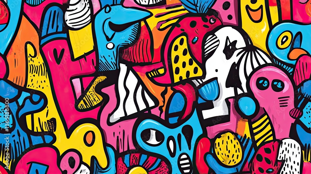 Obraz premium Colorful Organic Shapes