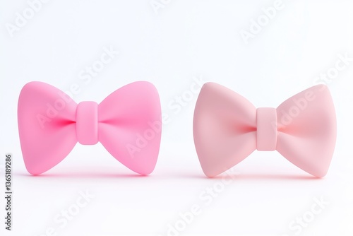 Wallpaper Mural Two pastel pink bows Torontodigital.ca