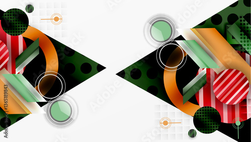 Dynamic complex geometric abstract background