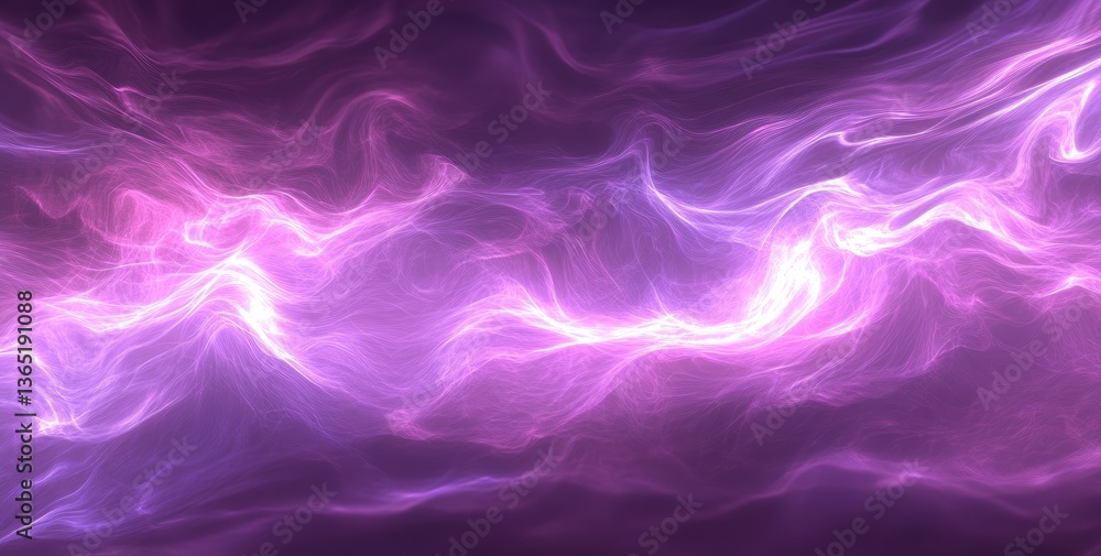 Obraz premium Abstract vibrant purple and pink energy waves