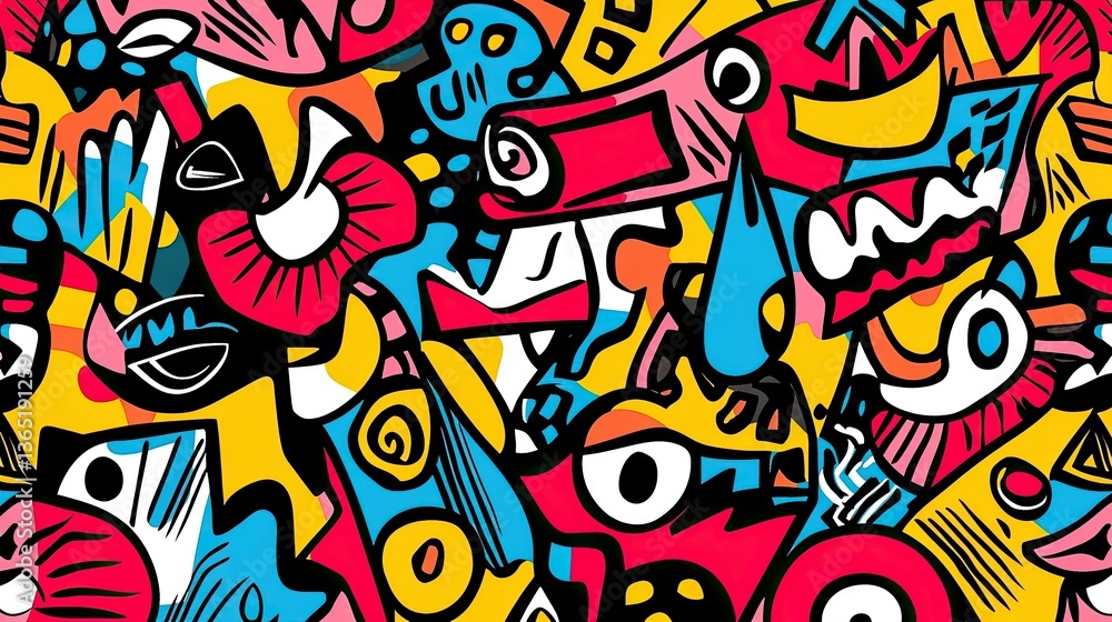Naklejka premium Colorful Organic Shapes