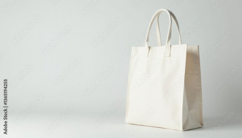 White cotton shopping bag, handles, studio shot , canvas bag, blank bag White cotton shopping bag, handles, studio shot , canvas bag, blank bag