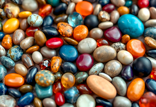 Hintergrund aus bunten Steinen