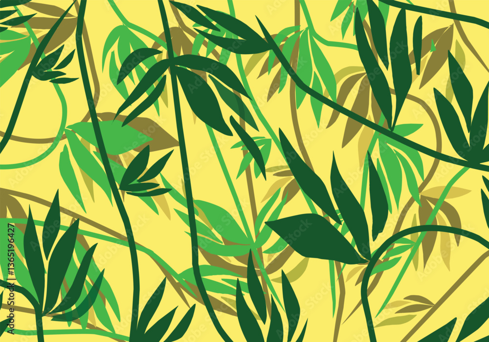 Fototapeta premium abstract leaves and branches pattern (20250217084635).eps