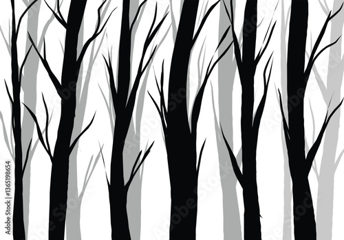 silhouette of tree .eps