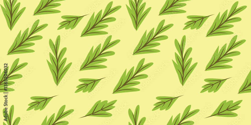 seamless banner pattern leaf green natural ornament seamless banner pattern leaf green natural ornament