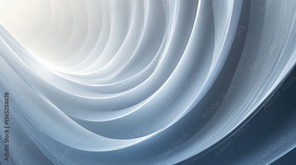 Obraz premium Abstract Light Gray Curvilinear Design