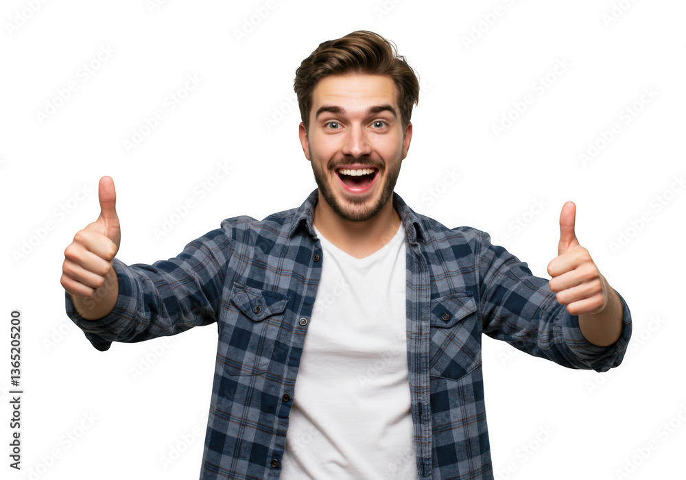 Man smiling and giving thumbs up Man smiling and giving thumbs up