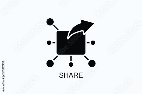 Share Icon Or Logo Isolated Illustration