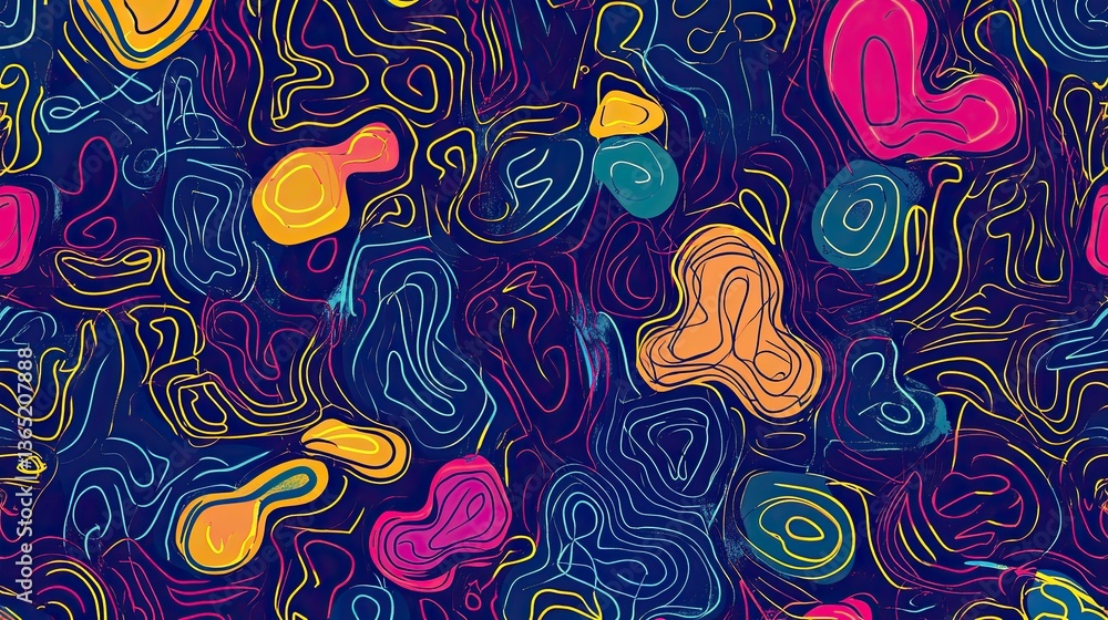 Naklejka premium Colorful Scribbles