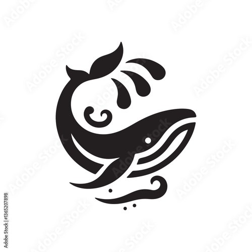 whale fish vector