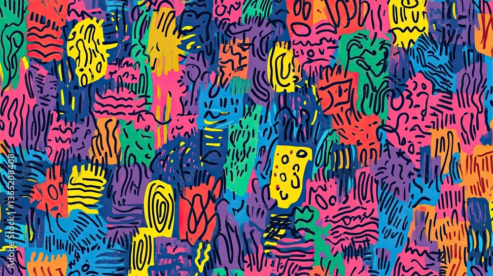 Naklejka premium Colorful Scribbles
