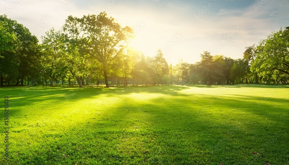 Obraz premium sunset in the park