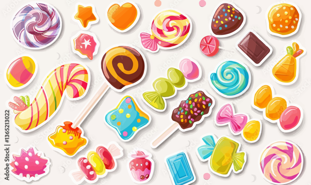 Colorful variety of delicious desserts and pastries on light blue background. Colorful variety of delicious desserts and pastries on light blue background.