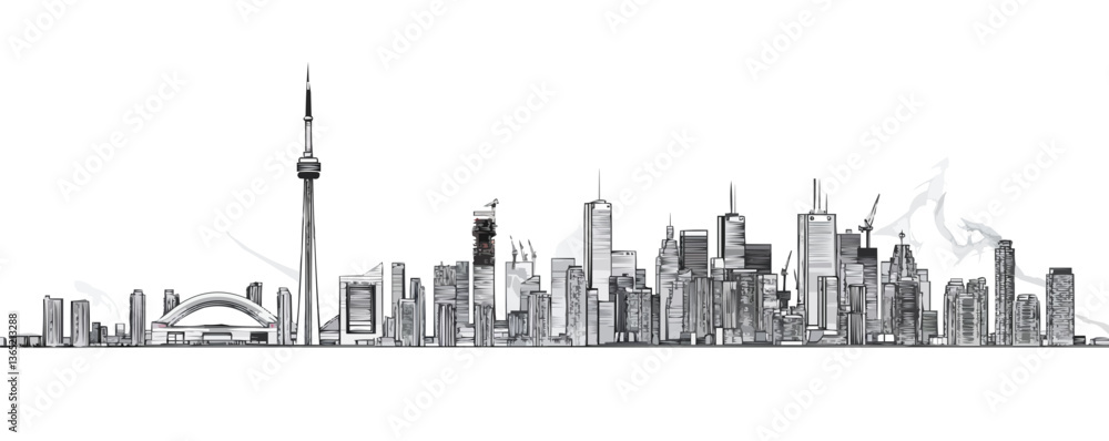 Naklejka premium Detailed cupcake line art illustration with swirled frosting.