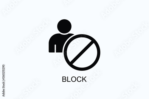 Block Icon Or Logo Isolated Illustration