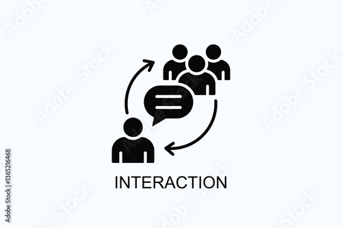 Interaction Icon Or Logo Isolated Illustration